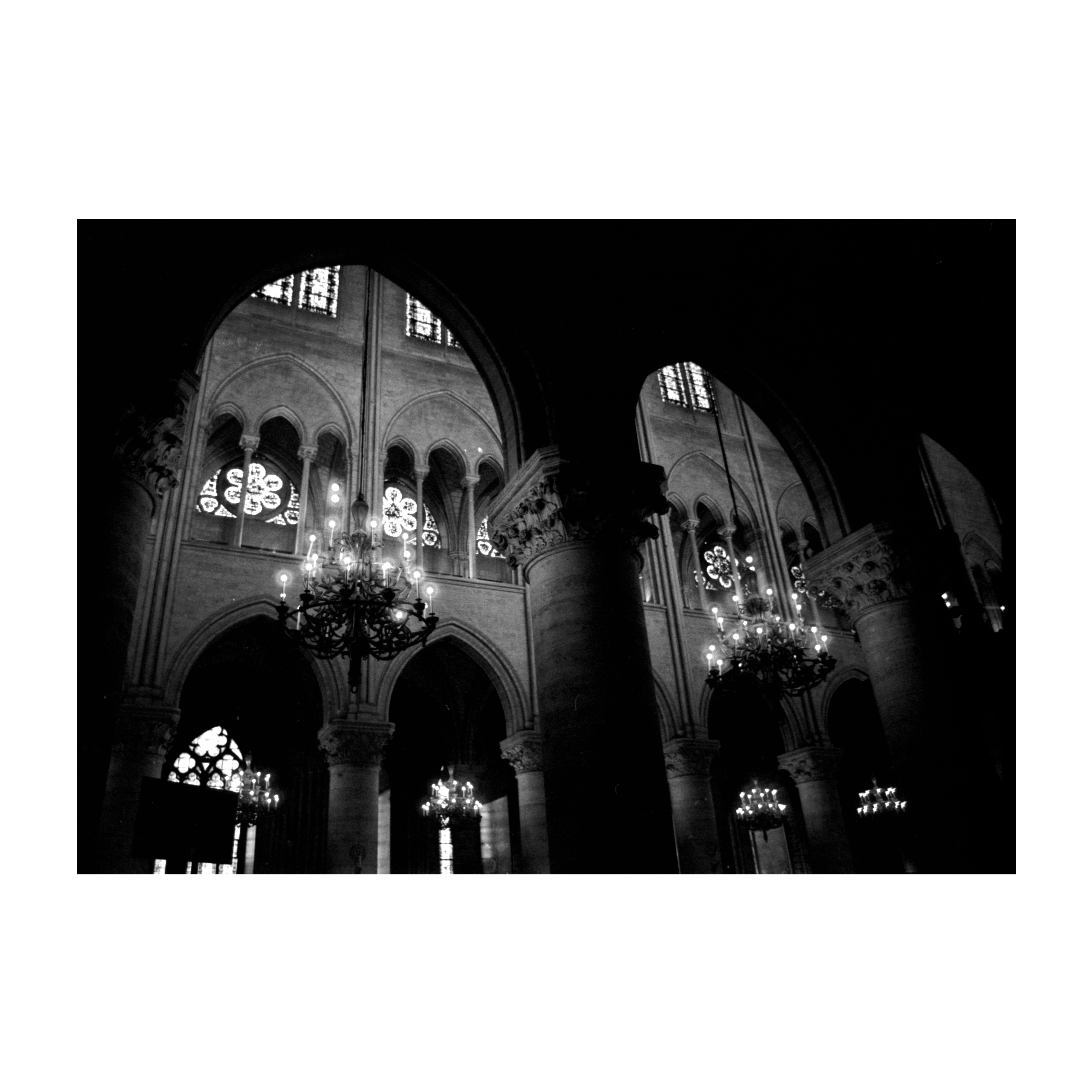 Arches inside Notre-Dame de Paris