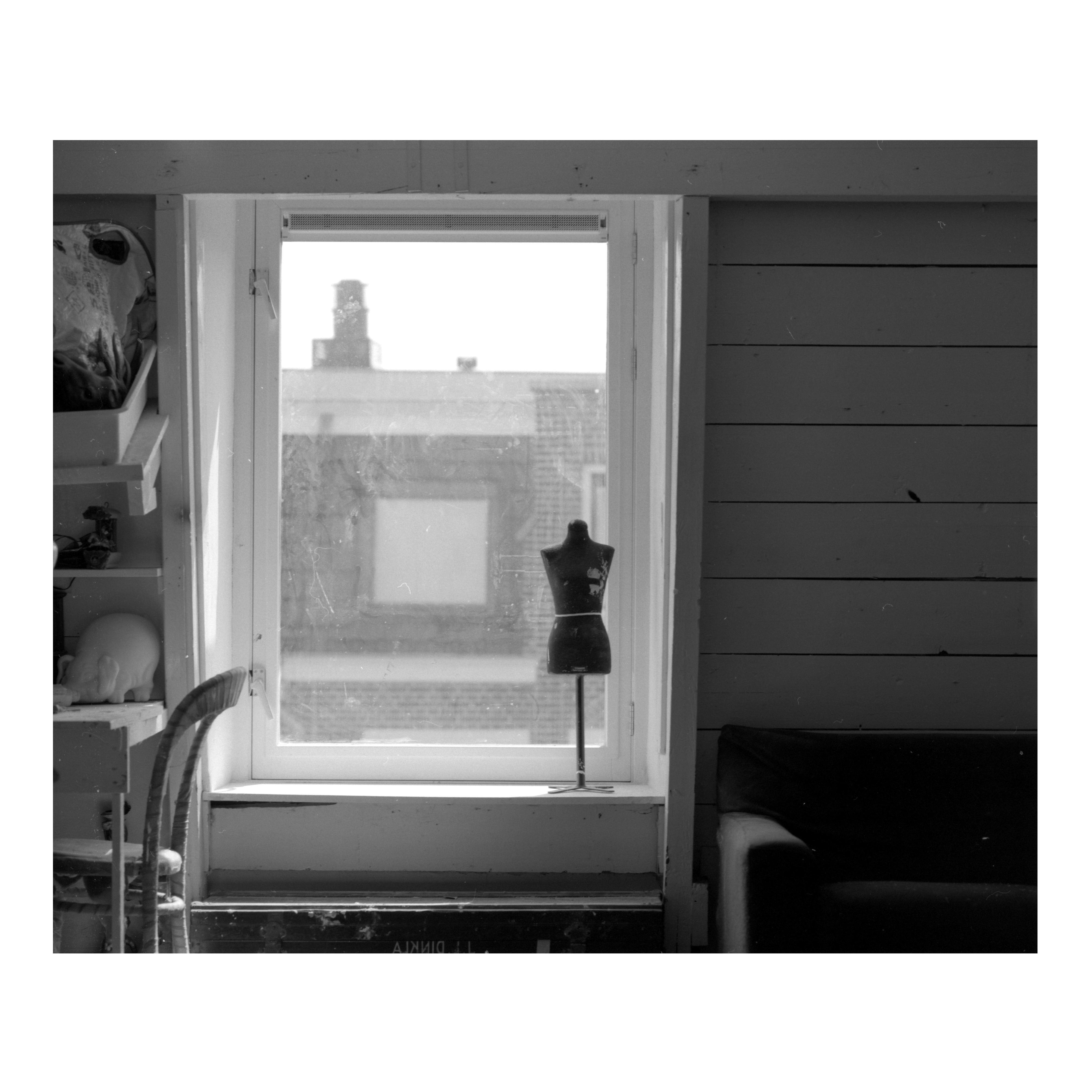 Window of an Amsterdam artist studio